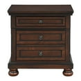 thumbnail image 3 of Pemberly Row 3-Drawers Traditional Wood Nightstand in Brown Cherry, 3 of 9