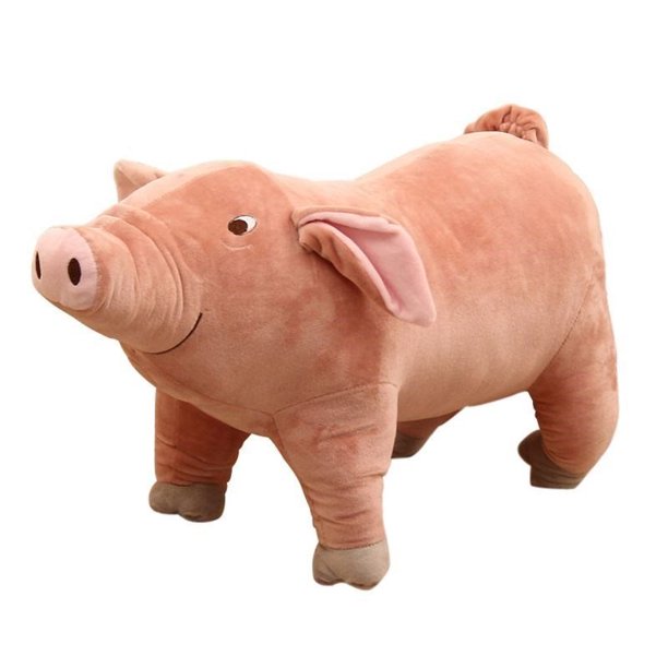 Muñeca de peluche realista con forma de cerdo, 35 cm, suave peluche