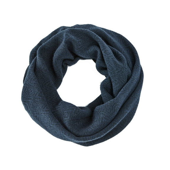 Ecuadane Scarf, Luxury Infinity Scarf for Women, Navy Infinity Scarf