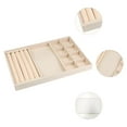 thumbnail image 2 of Unique Bargains Velvet Jewelry Organizer Trays with Removable Dividers Yellow 8 Grid Tray, 2 of 7