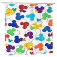 thumbnail image 2 of Cortina de ducha de Mickey Mouse con dibujos animados, cortinas de ducha para baño con 12 ganchos, impermeable, lavable, poliéster, juego de decoración para el baño, 72 x 72 pulgadas, plástico, 2 of 8