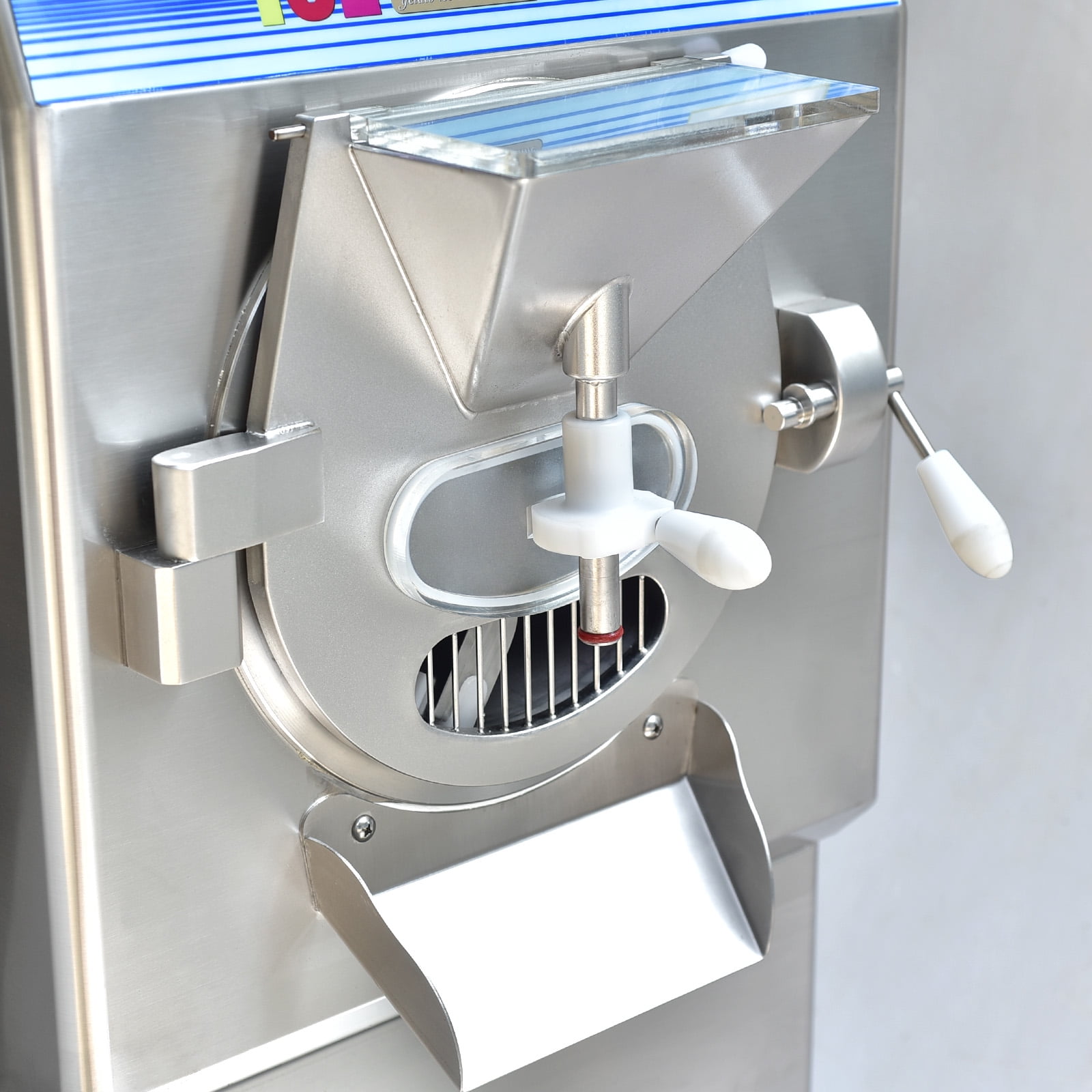 Kolice ETL Certificate Commercial Gelato Hard ice Cream Machine, Italian Ice Making Machine, Water Ice Maker Strong Stainless Steel Door-12-15 Gal/Hour