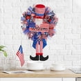 thumbnail image 3 of PLPPYFS 4th of July Patriotic Wreath - Red White & Blue American Flag Decor, Independence Day Farmhouse Wreath with Burlap Bow, Memorial Day & Summer Holiday Front Door Garland, 3 of 9
