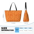 thumbnail image 4 of Daiia Orange Glitter Beach Travel Bag - Water-Resistant Beach Bag, Lightweight Tote with 7 Pockets for Women and Men - Gym,Pool,Camping,Reusable Grocery Bag, 4 of 7