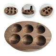 thumbnail image 4 of Synthetic Material Wooden Essential Oil Rack Rectangular Workbench 1Pcs 5.1X3.5X0.8In, 4 of 7