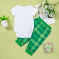 thumbnail image 7 of Kiijoy Newborn Boys St. Patrick's Day Outfits Short Sleeve Romper Pants Set, Sizes 0-3M, 7 of 7