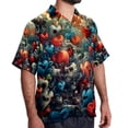 thumbnail image 2 of Love Men's Casual Printed Hawaiian Poplin Button Down Short Sleeve Beach Shirt Unisex, 2 of 6