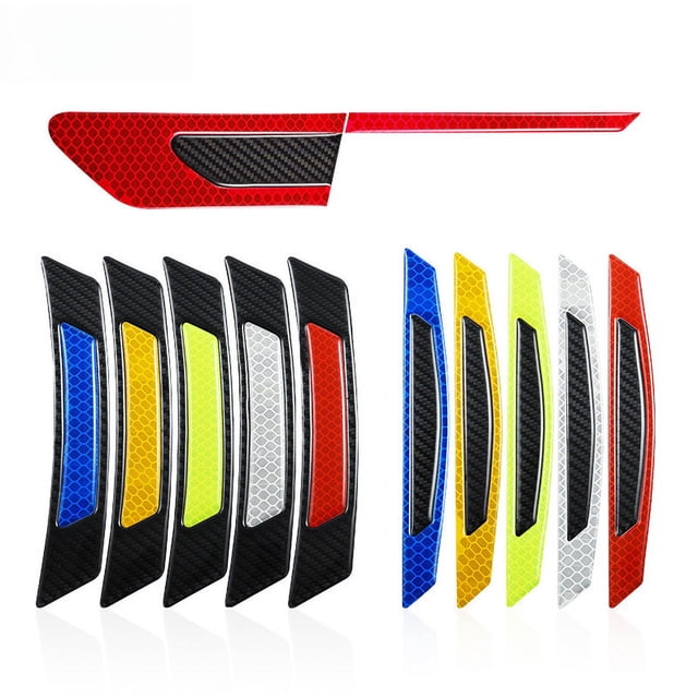 Pegatinas reflectantes para coche, nuevas cejas para rueda, decoración lateral de puerta de coche, personalidad creativa, etiqueta lateral de fibra de carbono para carrocería de coche