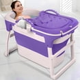thumbnail image 2 of Eonox 40.6 Inch Portable Folding Bathtub - Large Collapsible Tub with Ergonomic Seat & Massage Roller, Freestanding Soaking Spa for Adults, Thermal Cover, Easy Storage, 2 of 4