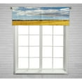 thumbnail image 1 of ABPHQTO Blue Sky Little Clouds Green Forest Yellow Ricks Hay Window Cortina Valance Rod Pocke 45x130 cm, 1 of 1