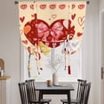 thumbnail image 3 of Happy Valentine's Day Balloon Curtains 63 Inch Length for Living Room/Bedroom, Yellow Love Hearts Romantic Rod Pocket Privacy Door Curtains Decorative Tie Up Shade for Window 52"x63", 3 of 8