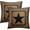 Classic Plaid Black Star, variant on Western Throw Pillow Cover 20x20 Inch Texas Star Pillow Covers \u200bSet of 2 Primitive Vintage Decorative Pillowcase for Home Bedroom Sofa