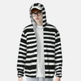 thumbnail image 2 of Lsque Black And White Stripes Pattern UPF 50+ Lightweight Sun Protection Men's Women's Long Sleeve Shirt, Hoodie Performance -3X-Large, 2 of 7
