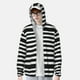 thumbnail image 2 of Fotbe Black And White Stripes Chaqueta con Protección Solar UPF 50+ para Hombre y Mujer, Camisa con Capucha y Bolsillos-Small, 2 of 7