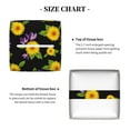 thumbnail image 5 of Lsque Daisies Flowers Printed Tissue Box Cover Holder, Facial Paper Organizer Dispenser,Square with Bottom Belt, PVC Leather Decorative Organizer, 5 of 8