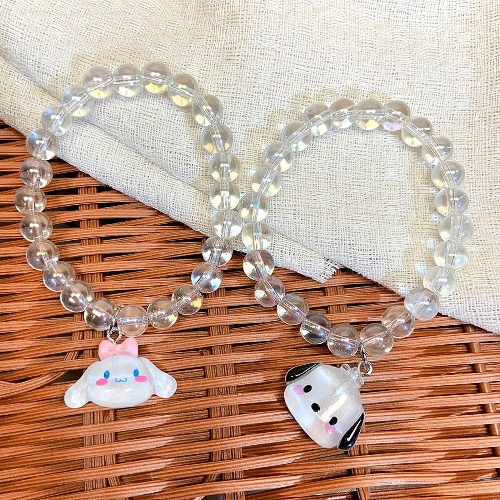 5Pcs Kawaii Sanrio Bracelet Kuromi Cinnamoroll Beaded 5Pcs Kawaii Sanrio Bracelet Kuromi Cinnamoroll Beaded