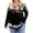Black Flower, variant on Weardear Womens Plus Size Long Sleeve Shirts V Neck Fall Tunic Tops for Dressy Casual