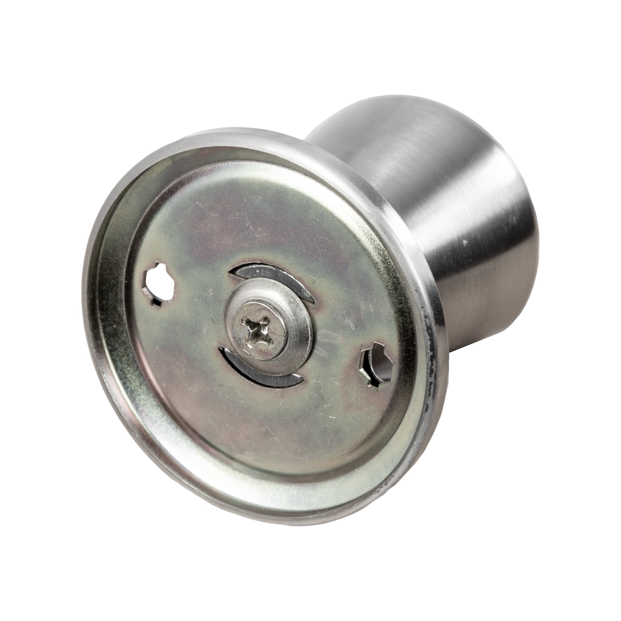 Satin Nickel Dummy Door Knob, Closet and French Door, Left or Right Hand
