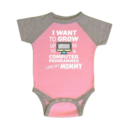 

Inktastic I Want To Grow up To Be a Computer Programmer Like My Mommy Gift Baby Boy or Baby Girl Bodysuit