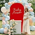 thumbnail image 2 of 7.2FT Arch Stand with Red Arch Cover Set Metal Arch Backdrop Stands and Arch Stand Cover Balloon Wedding Backdrop Arch Covers for Birthday Party Baby Shower Ceremony Banquet Decor, 2 of 7