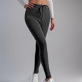 thumbnail image 4 of Admvng Womens Leggings Soft Warm Fleece Lined Leggings High Waisted Drawstring Yoga Athletic Pants, Size S-2XL, 4 of 8
