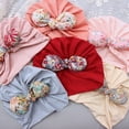 thumbnail image 1 of Baby Cap Bow Tie Fashion Baby Hat Solid Turban a Headscarf for Girl Elastic Caps for Girls Baby Infant Accessoriesbow6 to 12 months He Qiyong unisex, 1 of 1