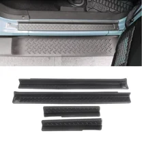 For Jeep Wrangler JK 07-17 Door Entry Sill Plate Door guard Protector 4pcs