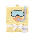 thumbnail image 2 of Hudson Baby Infant Unisex Cotton Animal Face Hooded Towel, Scuba Duck, One Size, 2 of 2