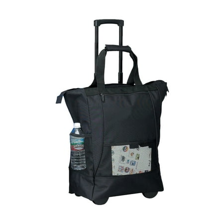 ON THE GO BLACK ROLLING CONVENTION TOTE