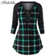 thumbnail image 4 of Camiseta larga holgada para Mujer, camisetas informales a cuadros, Blusa para Mujer, ropa para Mujer, camisetas para Mujer, 4 of 4