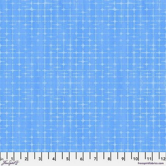 Free Spirit Sue Penn Textures Plaid Blue Cotton Fabric By The Yard