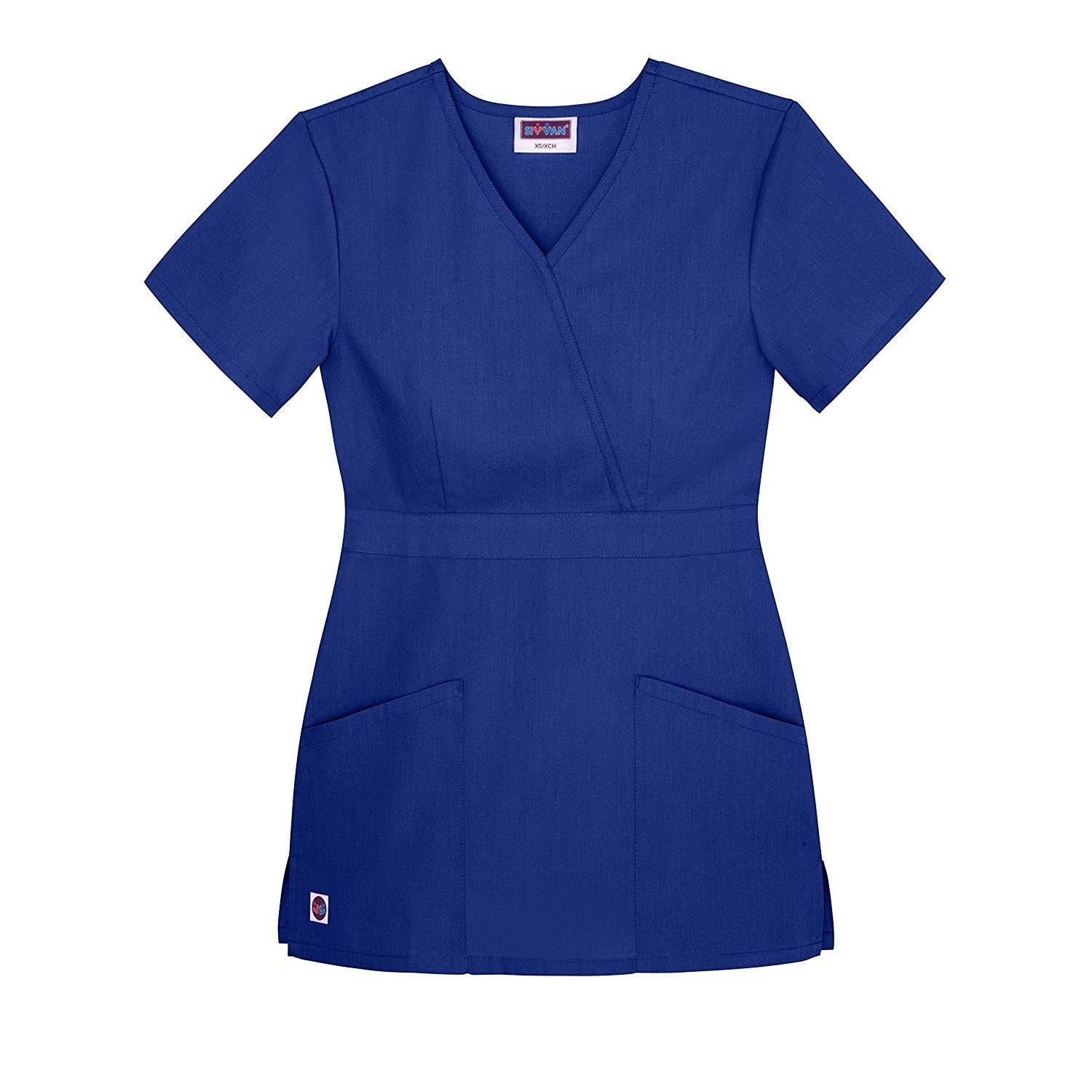 Sivvan Women's Scrubs Mock Wrap Top Available in 12 Colors