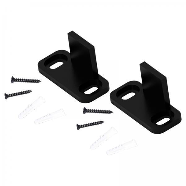 Guías de piso Sunnimix para puertas corredizas de granero 2 piezas color negro
