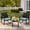 Blue, variant on Outdoor Bistro Chair Set - 3 Piece Motion Rocker with Extra-Wide Seat, Reinforced Steel Frame, All-Weather Handwoven Wicker for Porch, Garden, Balcony,Medium Gray