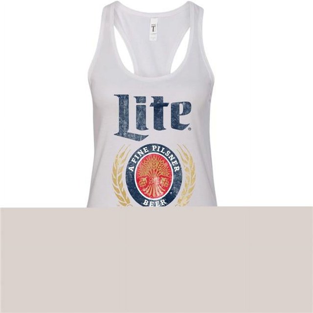 Miller Lite 827885-small Classic Logo Womens Racerback Tank Top, Small