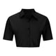 thumbnail image 3 of Fiudx Ofertas Flash Del Día Solo En Línea Camisa Pequeña Informal de Moda para El Ombligo, Recortada con Solapa de Pecho Bonito, Color Sólido, Poliéster y Algodón de Manga Corta de Verano., 3 of 4