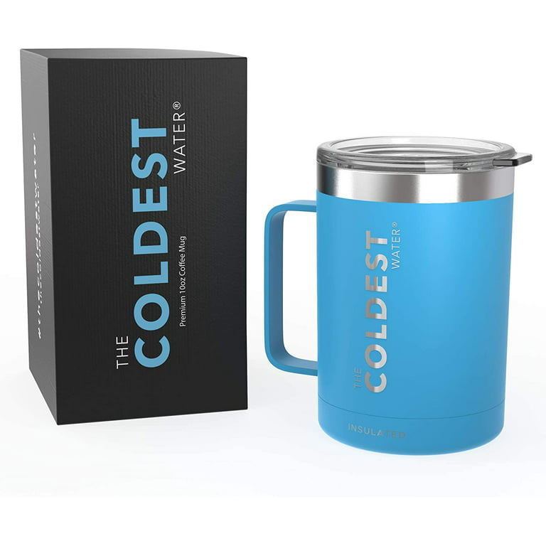 The Coldest Coffee Mug - Stainless Steel Super Insulated Travel Mug for Hot  & Cold Drinks, Best for Tea, Lattes, Cappuccino Coffee Cup( Celestial Blue 10  Oz) 