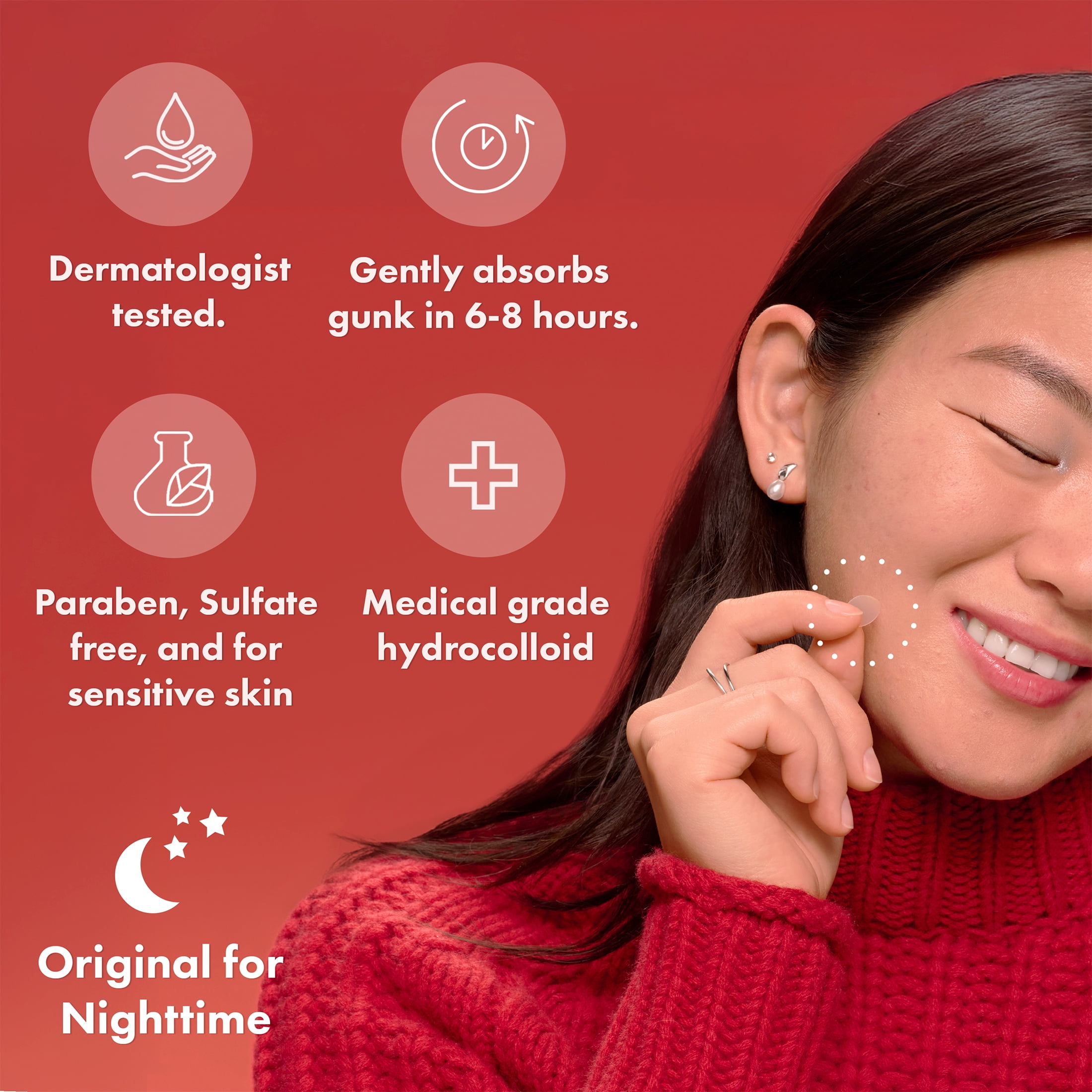 Hero Cosmetics Mighty Patch Original – Hydrocolloid Acne Patch, Overnight Acne Blemish & Zit Stickers for Sensitive Skin, 60ct