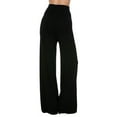 thumbnail image 2 of JED FASHION Women's High Waist Fold-Over Wide Leg Palazzo Pants, 2 of 2