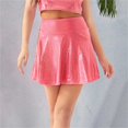 thumbnail image 2 of Shorts for Girls Shiny Flared Metallic Skater Skort, 2 of 5