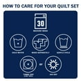 thumbnail image 7 of WannaToo Quilt Comforter Cotton Bedding Set With Shams, Vintage Blue, King, 7 of 7