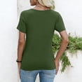 thumbnail image 3 of Dvprdro Womens Short Sleeve Crewneck T Shirts Solid Color Casual Basic Tees Summer Tops, 3 of 7