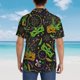 thumbnail image 4 of Fotbe Carnival Mardi Gras3 Camisa Hawaiana para Hombre Unisex – Camisa Casual de Verano con Botones de Manga Corta de Algodón y Lino,XX-Large, 4 of 7