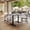 Gray Faux Concrete/Black Base, variant on Flash Furniture 48" x 30" Tabletop with TopGuard HPL Technology in Gray Faux Concrete and Double 5" x 22" Black Table Height T-Bases