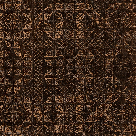 Ahgly Company Indoor Square Abstract Orange Modern Area Rugs, 3' Square