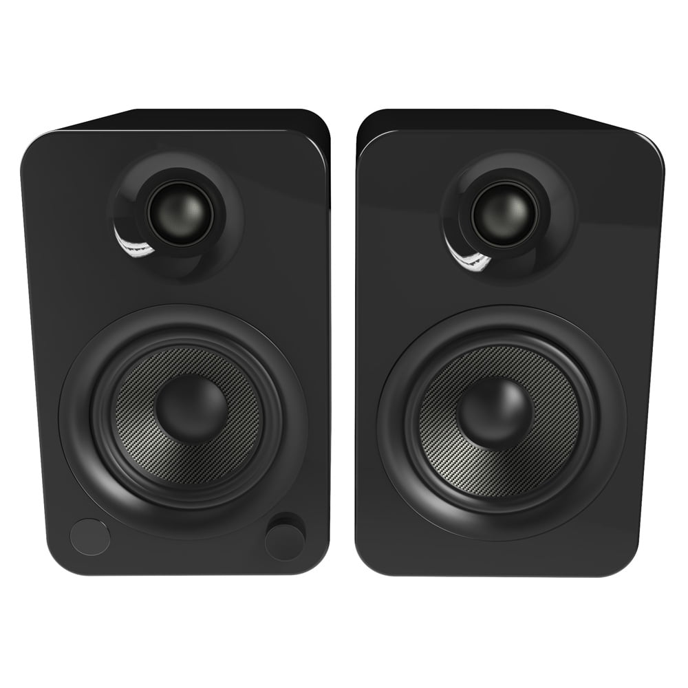 Kanto Living YU4 2-Way Powered Bookshelf Speakers (Pair, Obsidian)