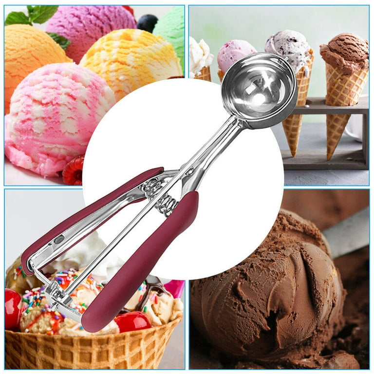 3pcs Ice Cream Scoop, Stainless Steel Ice Cream Scooper, Heavy
