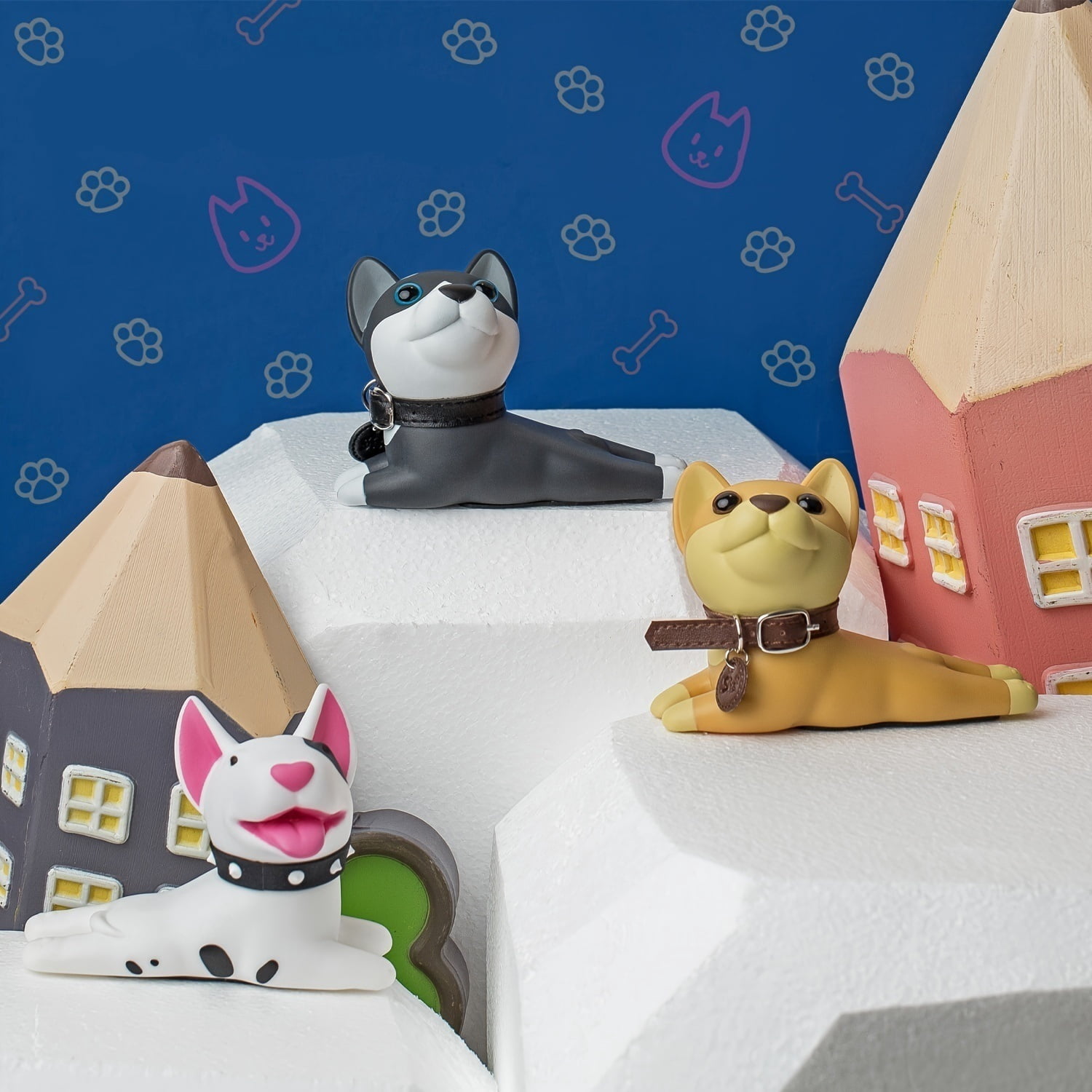 Cute dog door stopper | Cartoon animal door scratcher | Creative home decoration | Protective floor | Suitable for all families