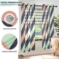 thumbnail image 3 of Yayeee Window Curtains Light Filtering 63"x52" Grommet Panel Pair Home Living Room Decor, Isometric Green, 3 of 7