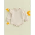 thumbnail image 2 of Bagilaanoe Baby Girl Oversized Romper Sweatshirt Newborn Long Sleeve Bodysuits Letter Embroidery Pullover 3M 6M 12M 18M Infant Casual Tee Tops, 2 of 9